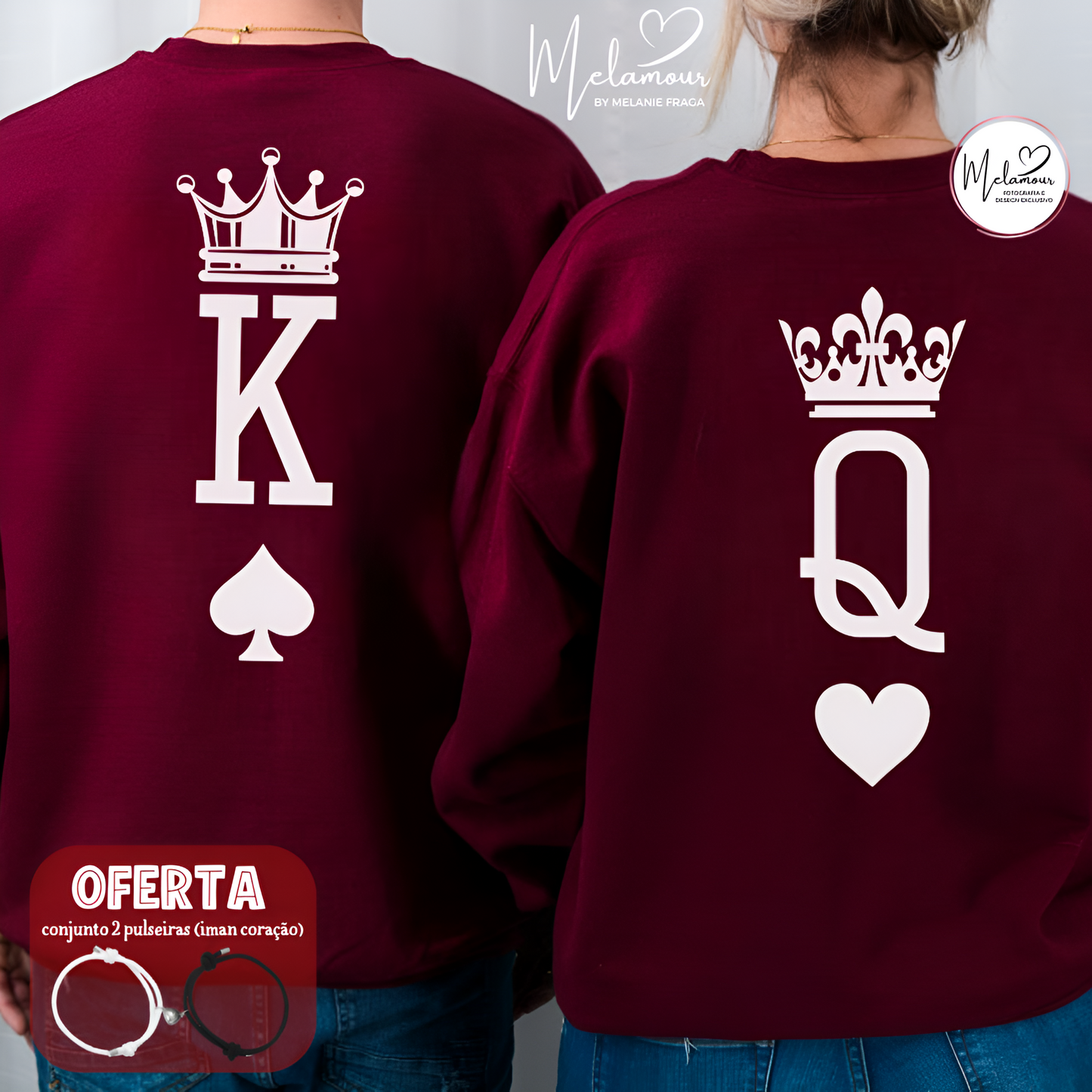 Conjunto de Camisolas Personalizadas Dia dos Namorados