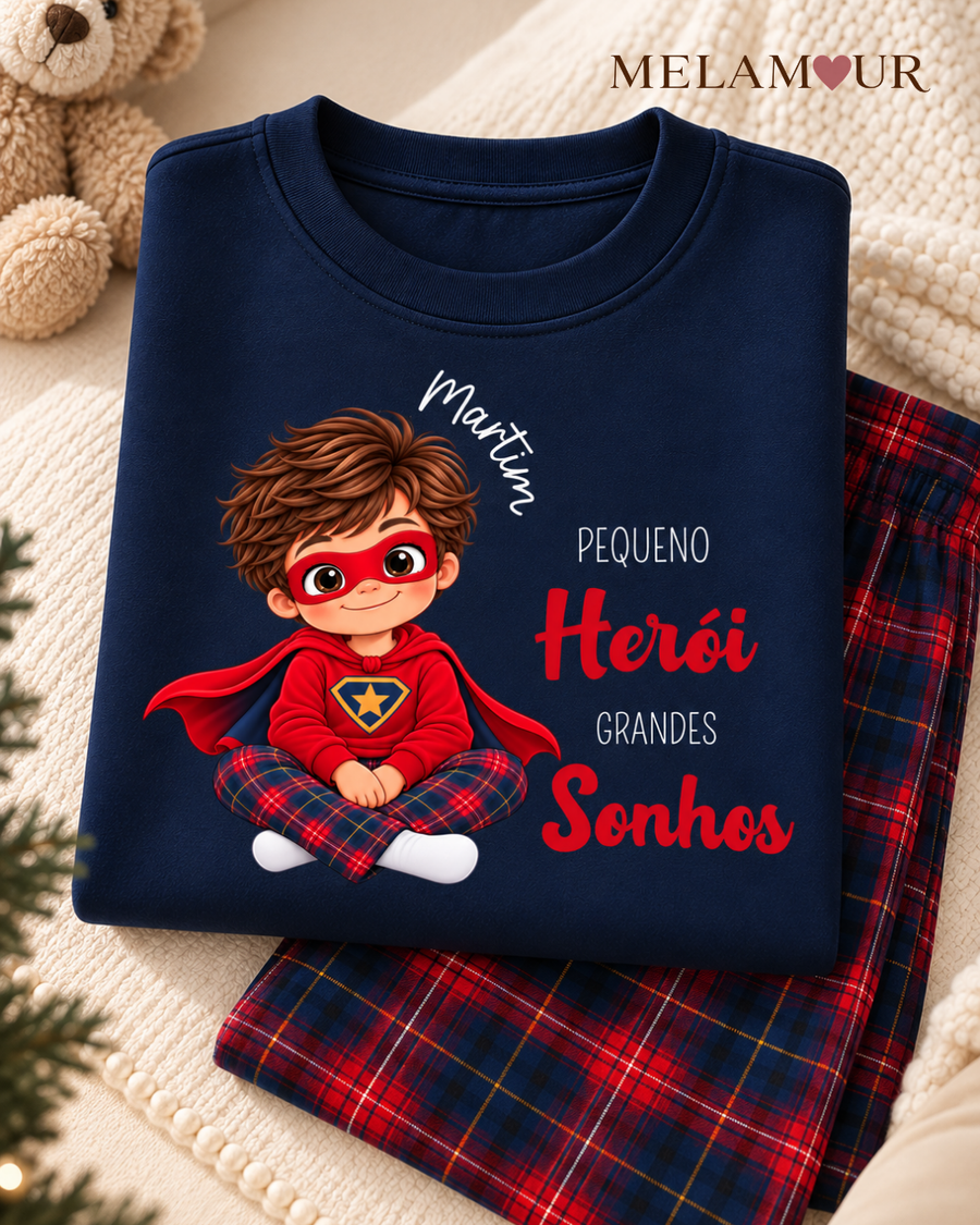 Pijama de Natal · Pequeno Herói Grandes Sonhos