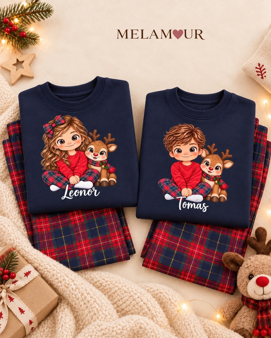 Pijama de Natal · Personagem com Rena