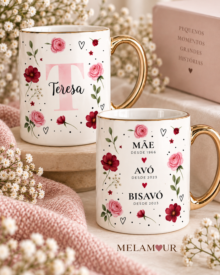 Mãe, Avó e Bisavó | Caneca Dourada