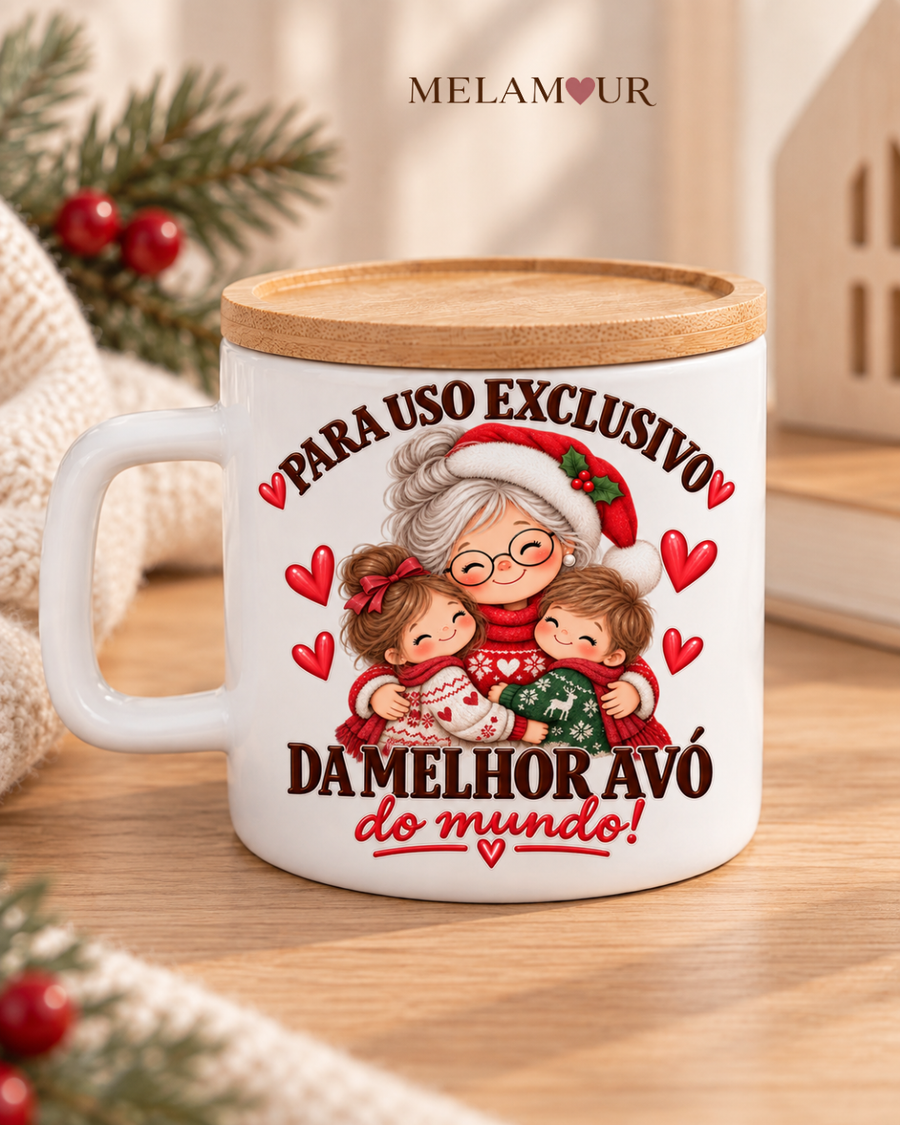 Para Uso Exclusivo da Melhor Avó do Mundo | Caneca com Bambu