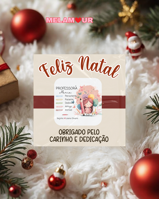 Crachá ou Iman personalizado c/ cartão | Natal
