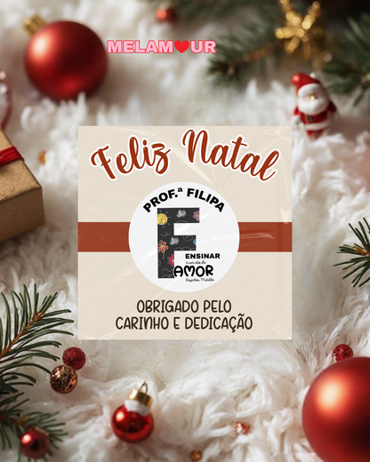 Crachá ou Iman personalizado c/ cartão | Natal
