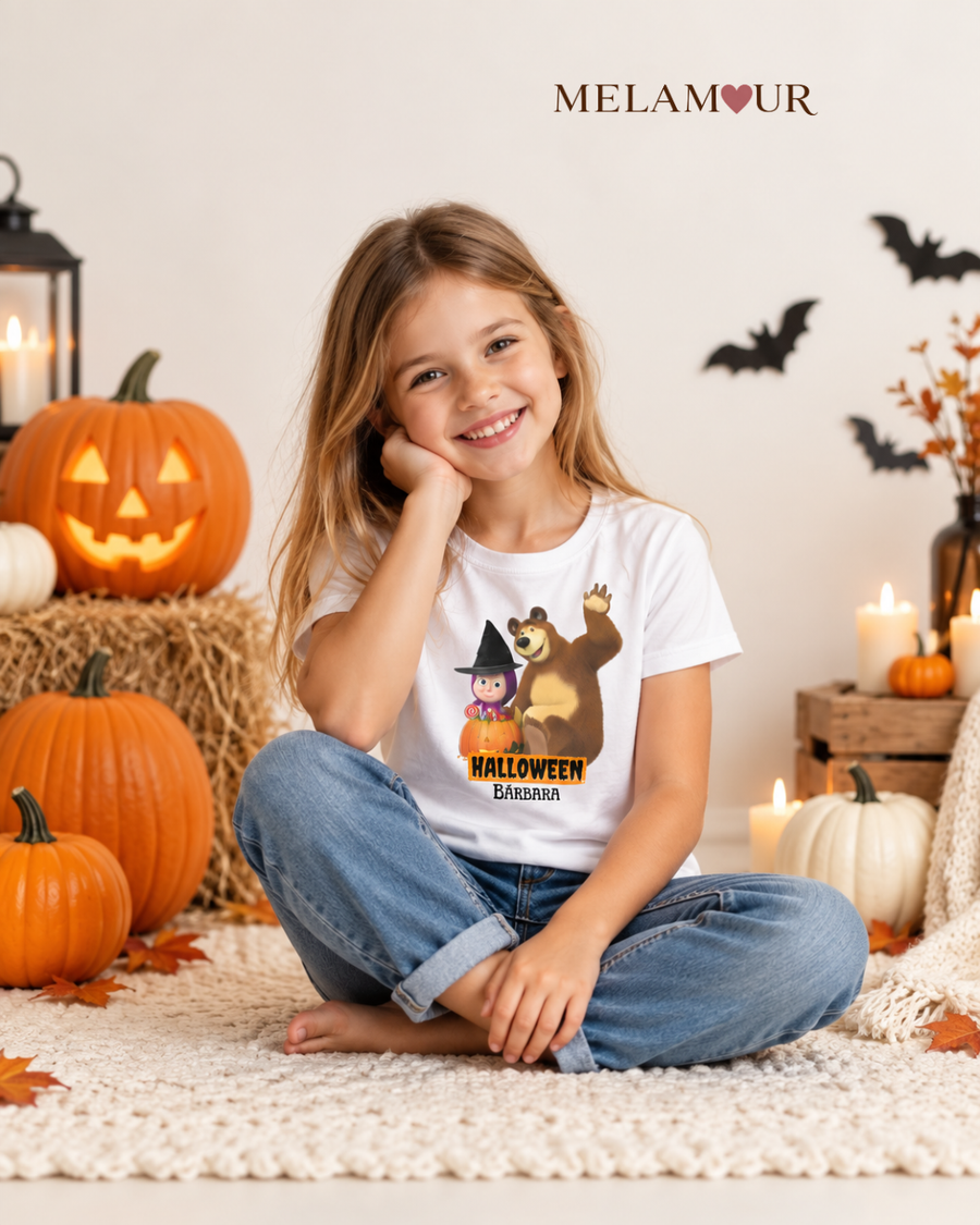 Masha & Urso Halloween | Roupa Personalizada
