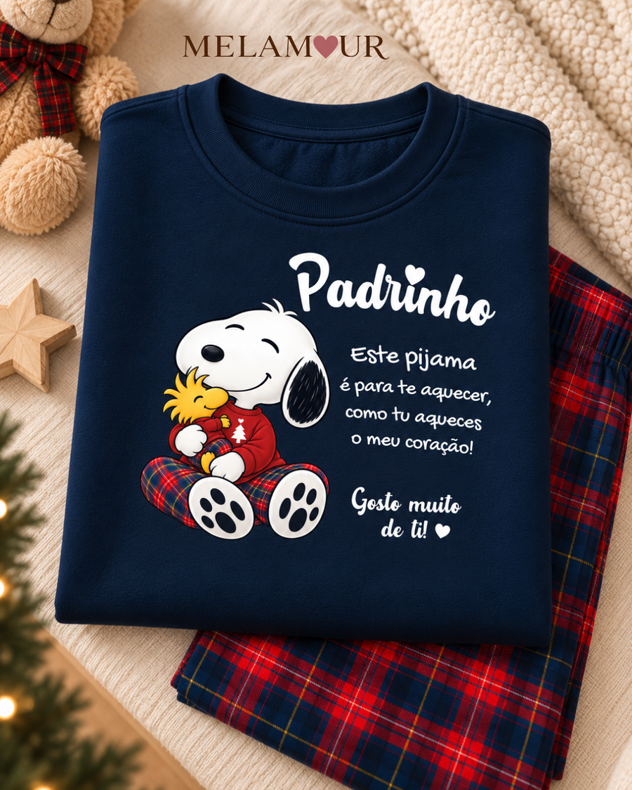 Pijama de Natal Padrinho · Aqueces o Meu Coração
