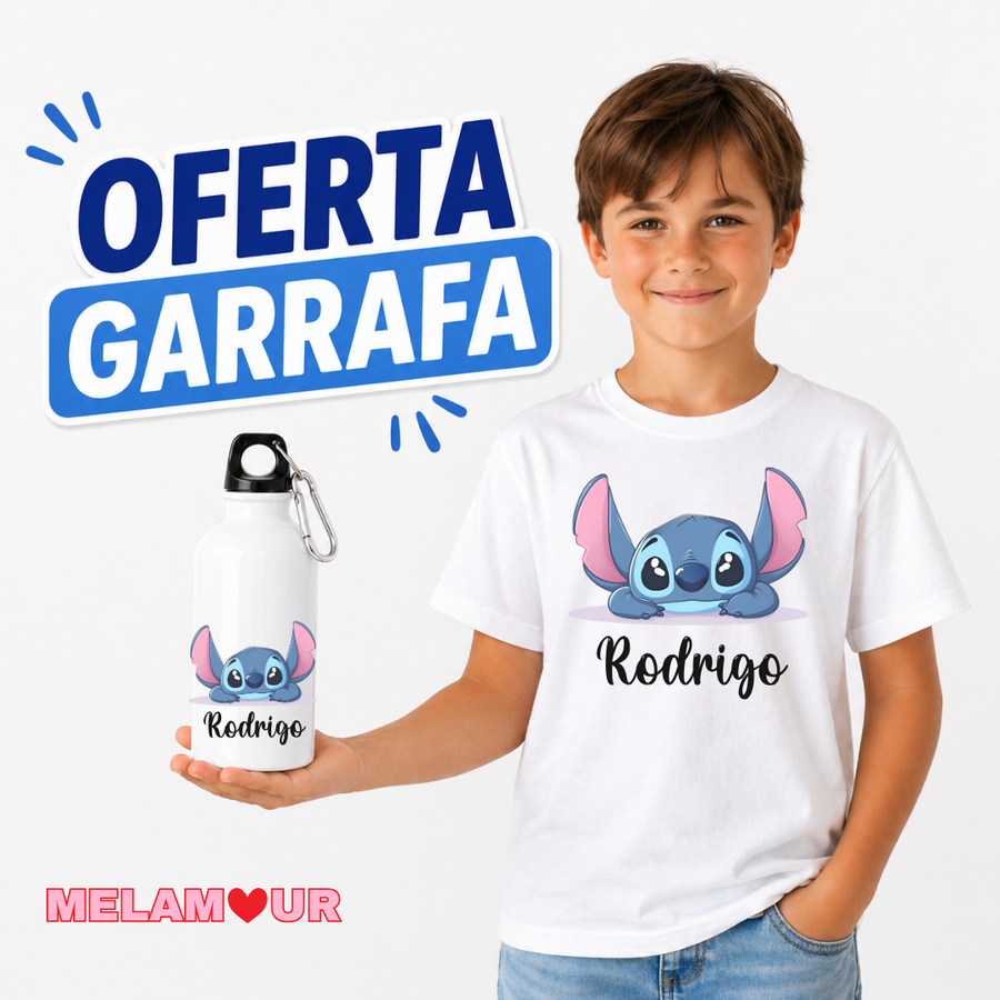 T-shirt Personalizada + Oferta Garrafa | Criança