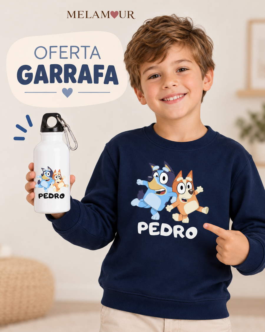 Cãezinhos a Correr com Nome | Coleção Especial c/ Oferta Garrafa