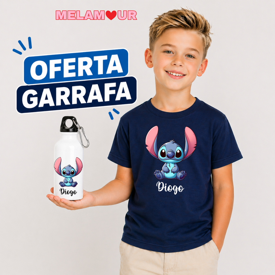 T-shirt Personalizada + Oferta Garrafa | Criança
