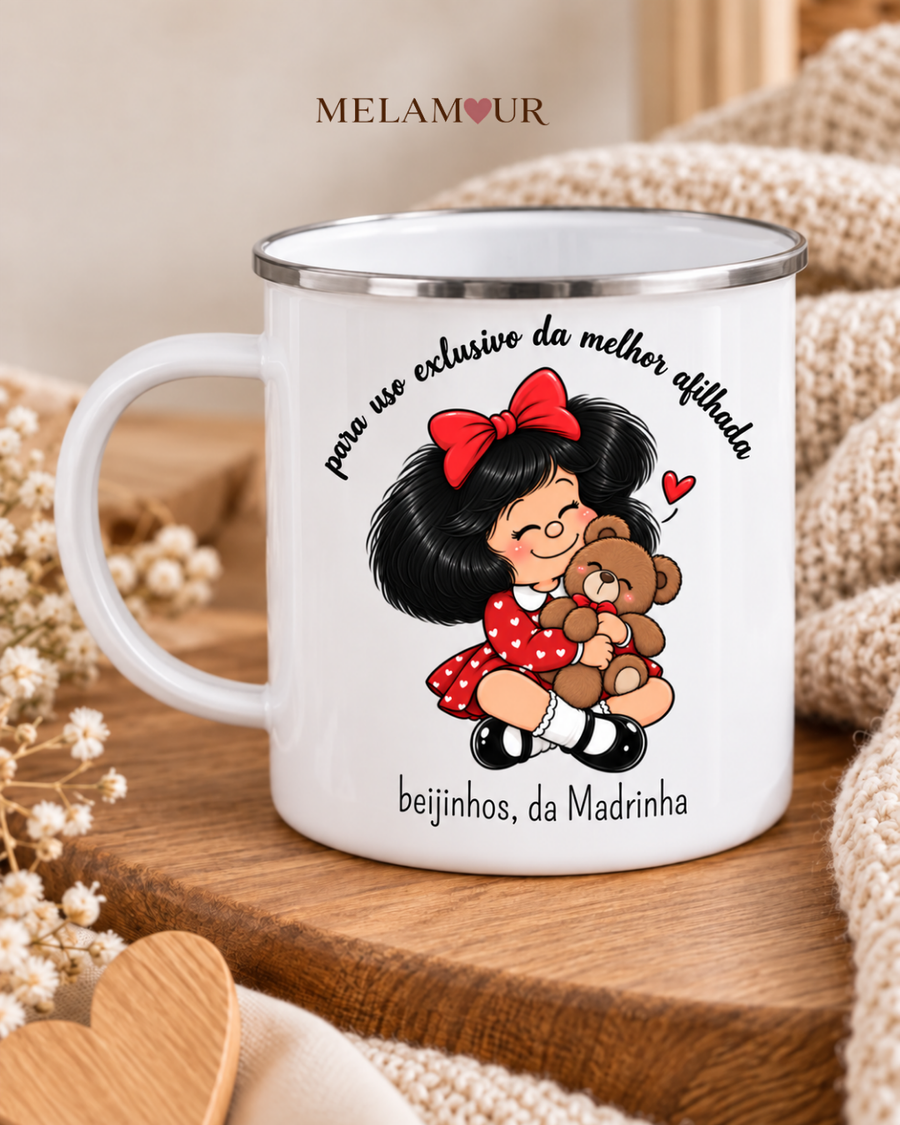 Para Uso Exclusivo da Melhor Afilhada | Caneca Esmaltada
