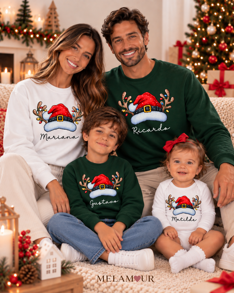 Gorro de Pai Natal com Hastes | Natal em Família