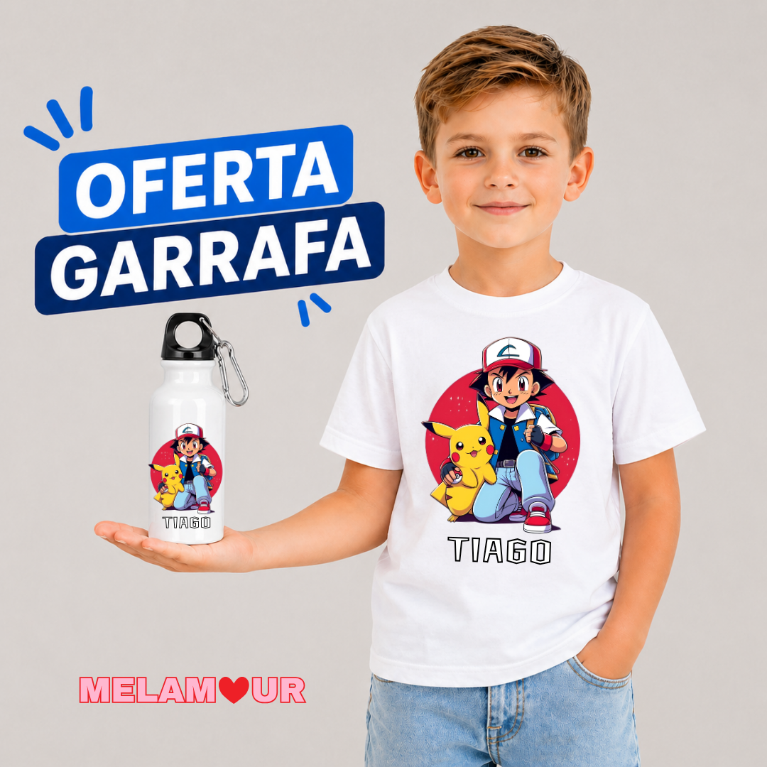 T-shirt Personalizada + Oferta Garrafa | Criança