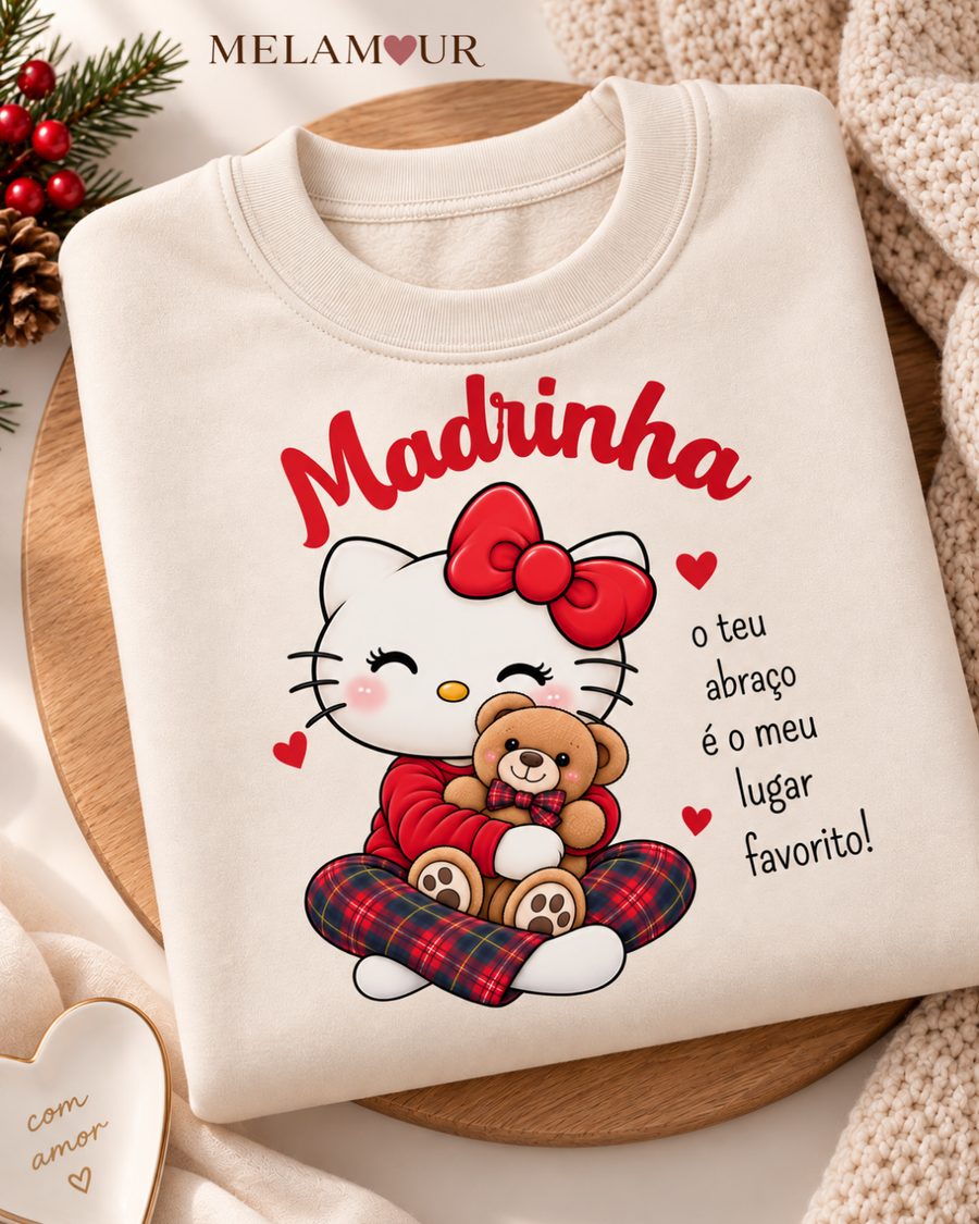Madrinha, O Teu Abraço é o Meu Lugar Favorito | Camisolas para Padrinho & Madrinha