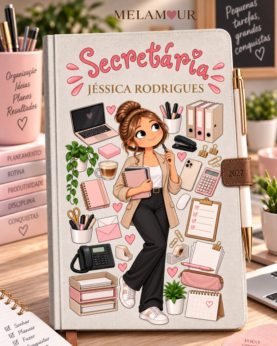 Agenda de Secretária Personalizada 2027