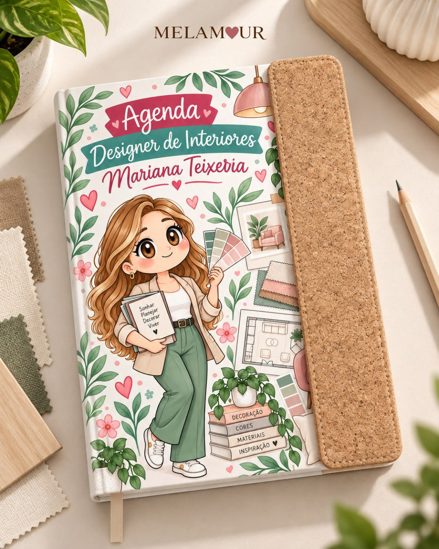 Agenda de Designer de Interiores Personalizada 2027