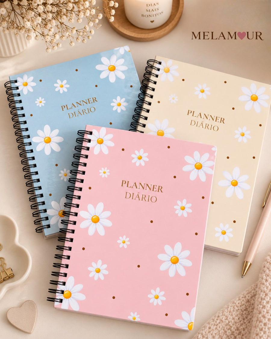 Caderno A5 'Planner Diário' — Interior de Caderno