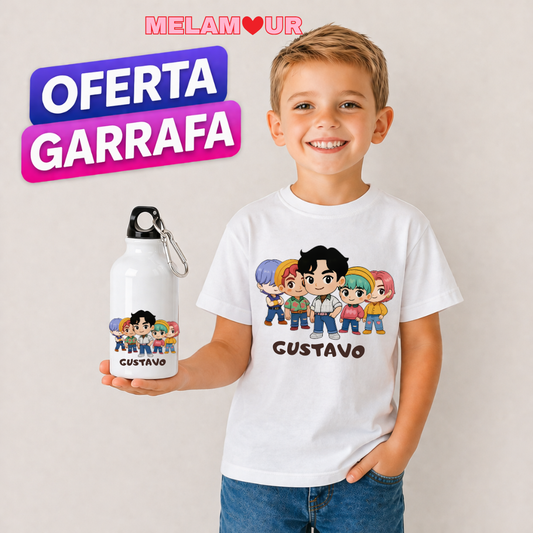T-shirt Personalizada + Oferta Garrafa | Criança