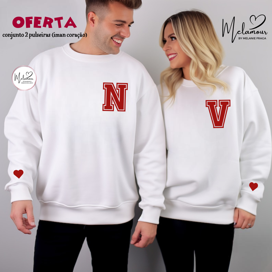 Conjunto de Camisolas Personalizadas Dia dos Namorados