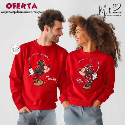 Conjunto de Camisolas Personalizadas Dia dos Namorados