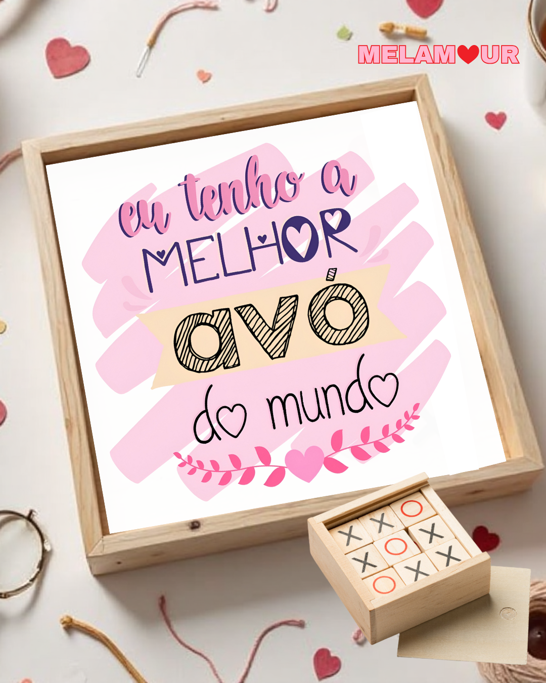 Caixa de madeira c/ jogo | Avó