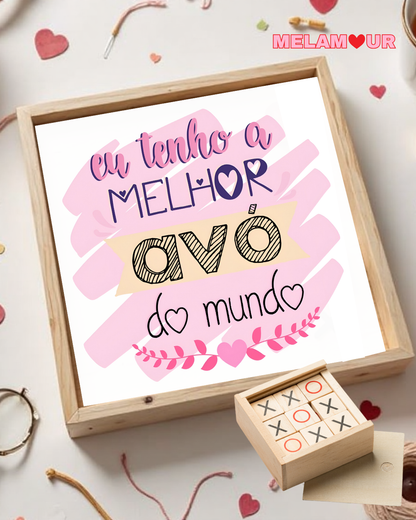 Caixa de madeira c/ jogo | Avó