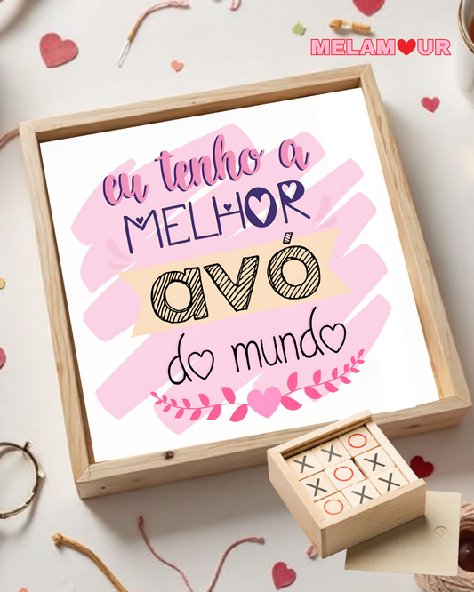 Caixa de madeira c/ jogo | Avó