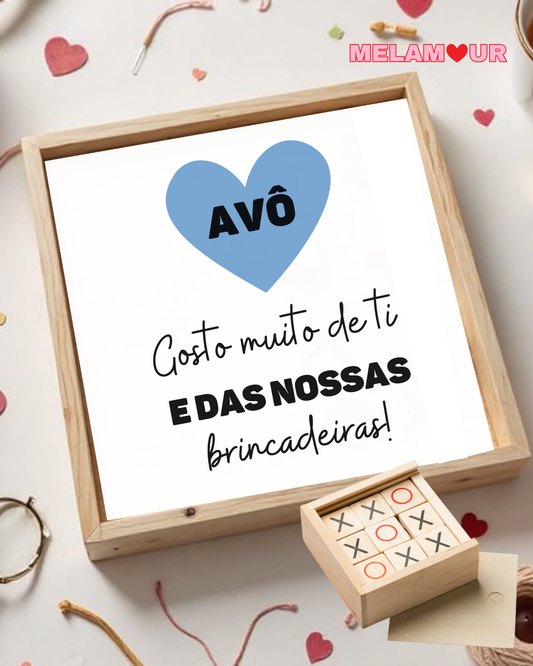 Caixa de madeira c/ jogo | Avô