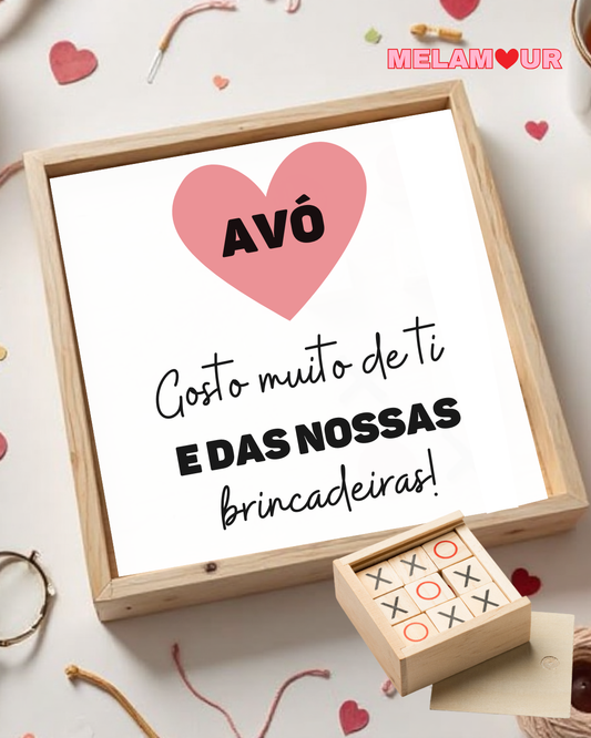 Caixa de madeira c/ jogo | Avó
