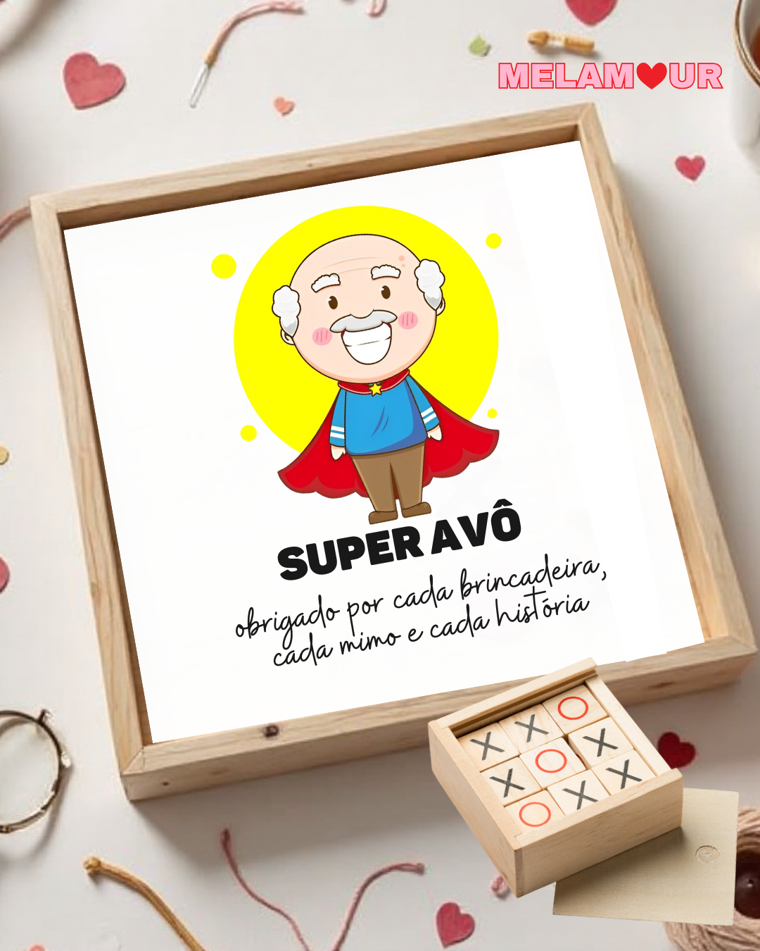Caixa de madeira c/ jogo | Avô