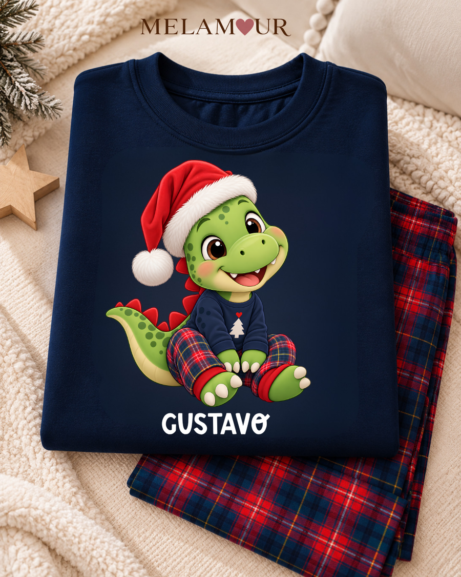 Pijama de Natal · Dinossauro com Nome