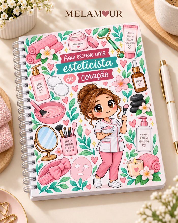 Caderno A5 de Esteticista personalizado