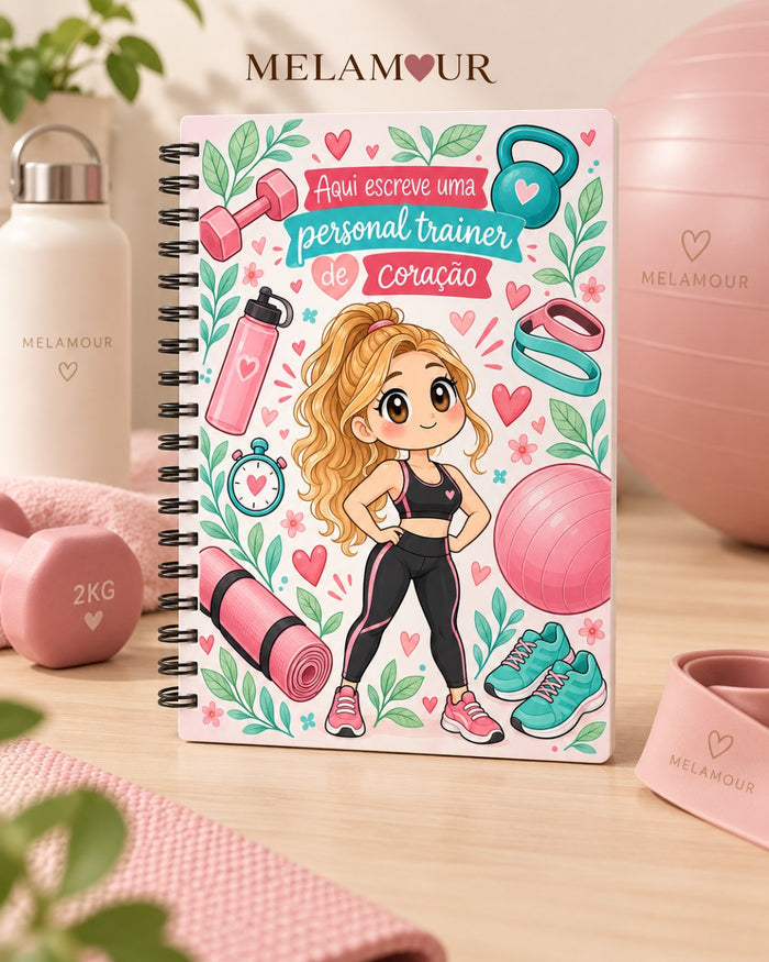 Caderno A5 de Personal Trainer personalizado