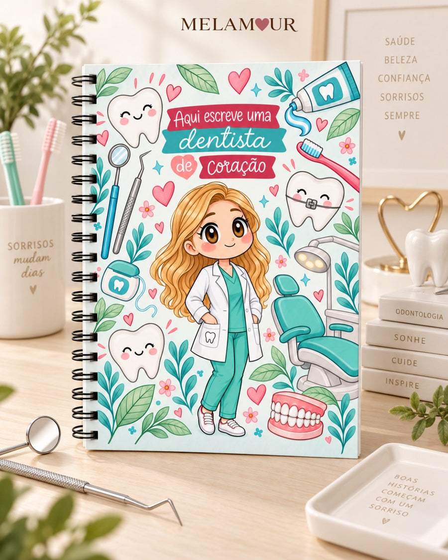 Caderno de Dentista Personalizado