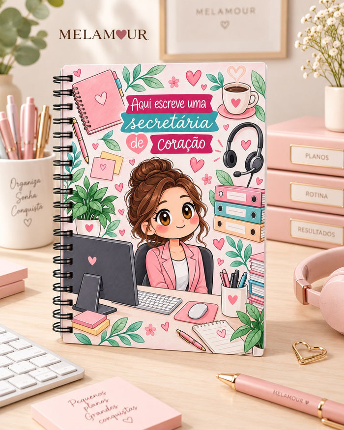Caderno A5 de Secretária personalizado