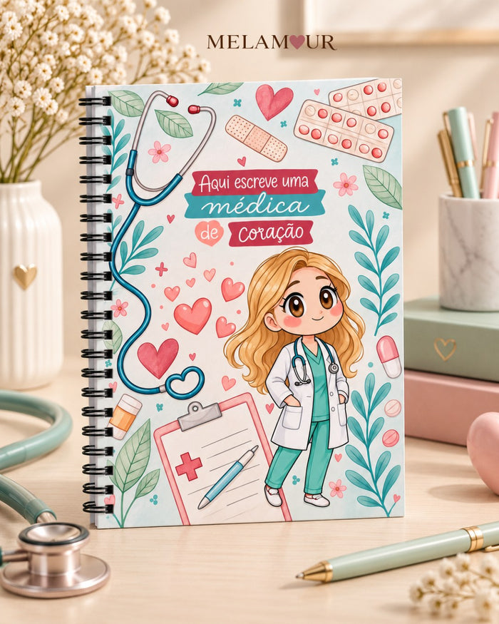 Caderno A5 de Médica personalizado