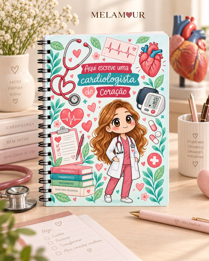 Caderno A5 de Cardiologista personalizado