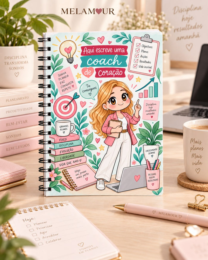Caderno A5 de Coach personalizado