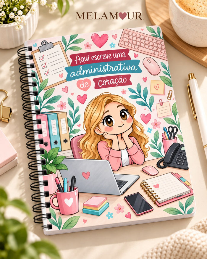 Caderno A5 de Administrativa personalizado