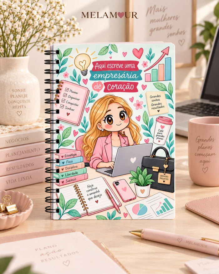 Caderno A5 de Empresária personalizado