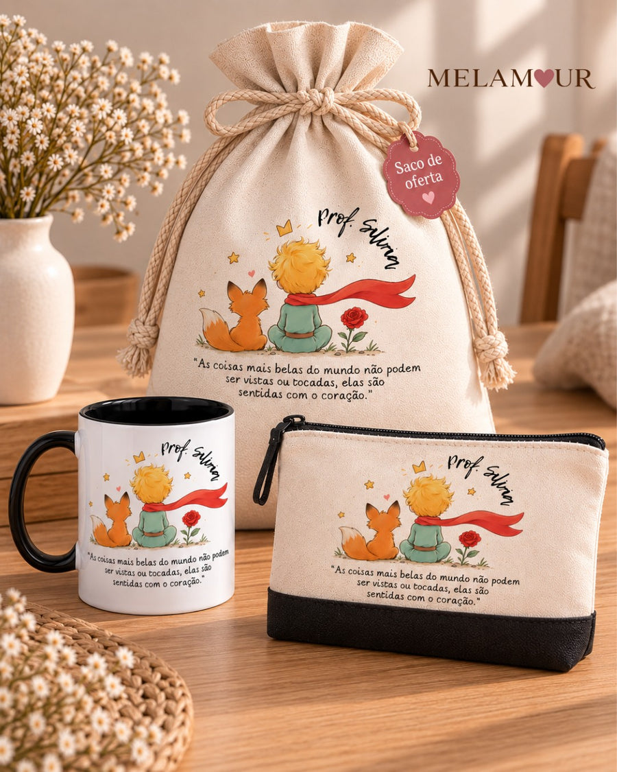 Caneca + Necessaire + Saco de Oferta | Presentes Professores