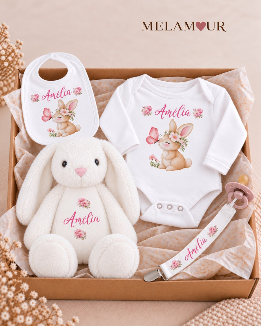 Conjunto Baby 4 Peças com Coelho | Presentes Baby