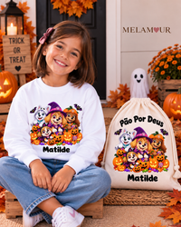 Cadelinhas Heroínas com Abóboras | Halloween