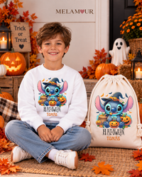 Personagem Azul com Chapéu de Bruxa | Halloween