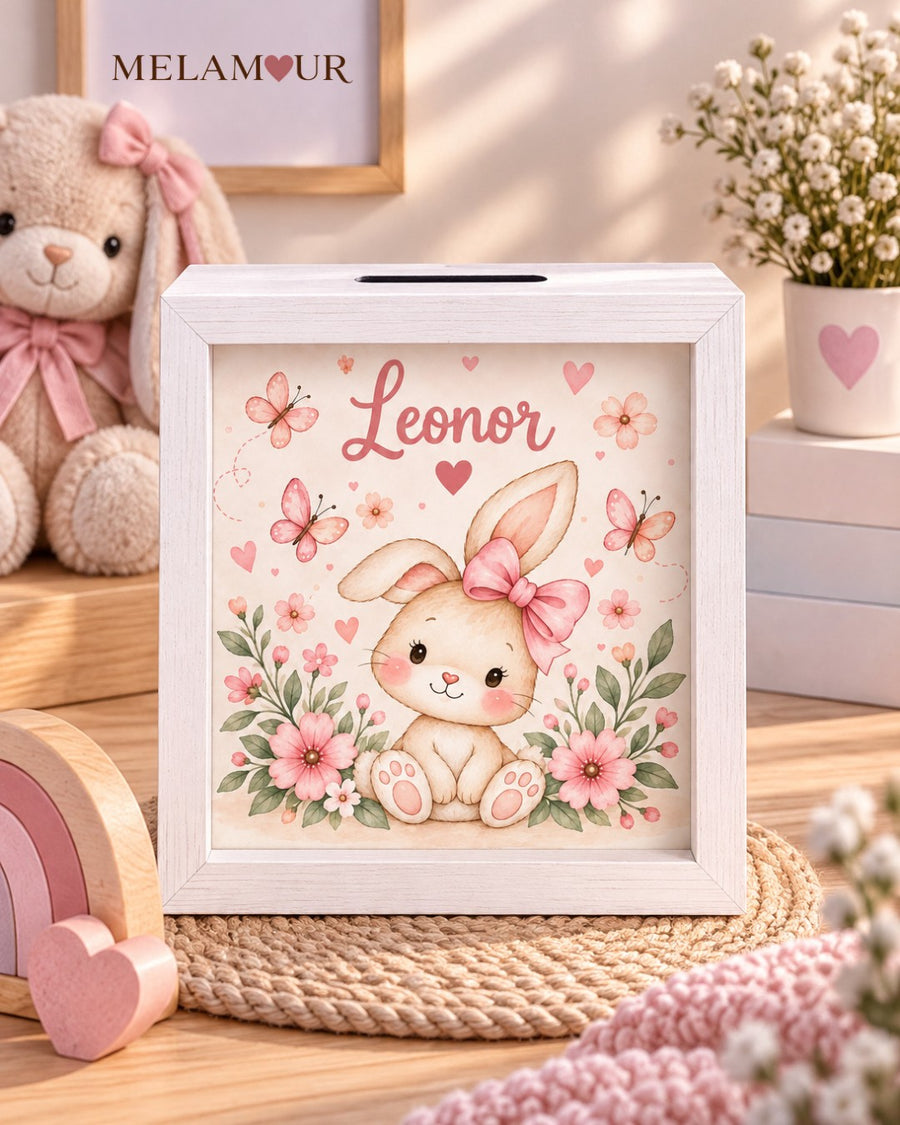 Coelhinha Floral | Mealheiro Personalizado