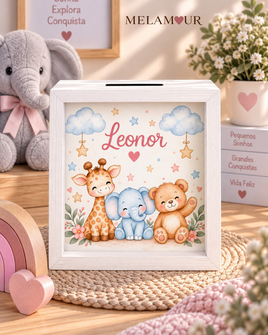Elefante e Ursinho | Mealheiro Personalizado