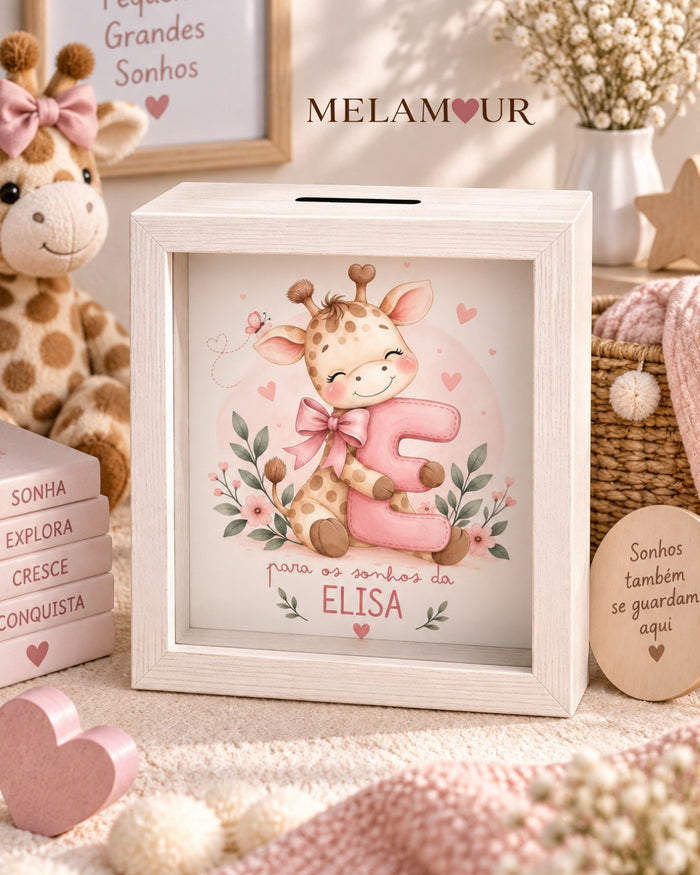 Girafinha Rosa | Mealheiro Personalizado
