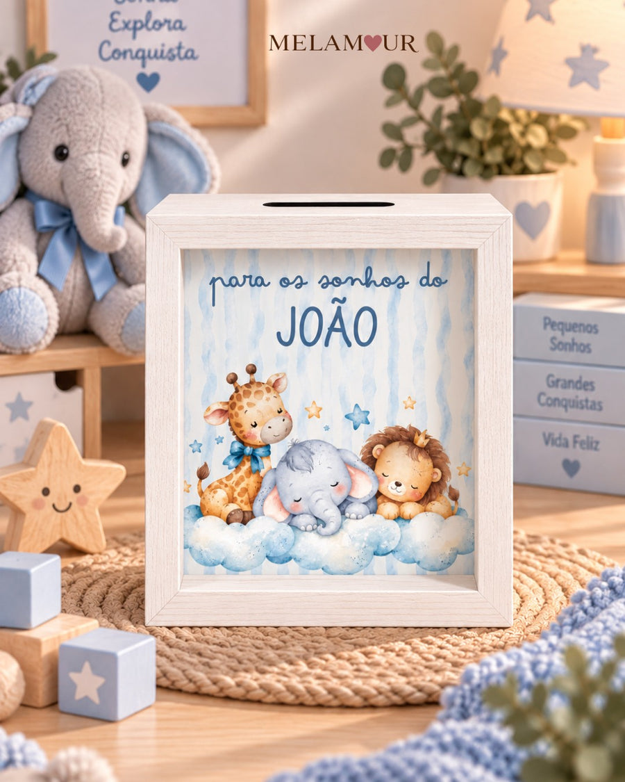 Leão e Girafa | Mealheiro Personalizado