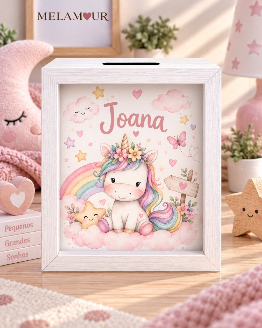 Unicórnio Arco-Íris | Mealheiro Personalizado
