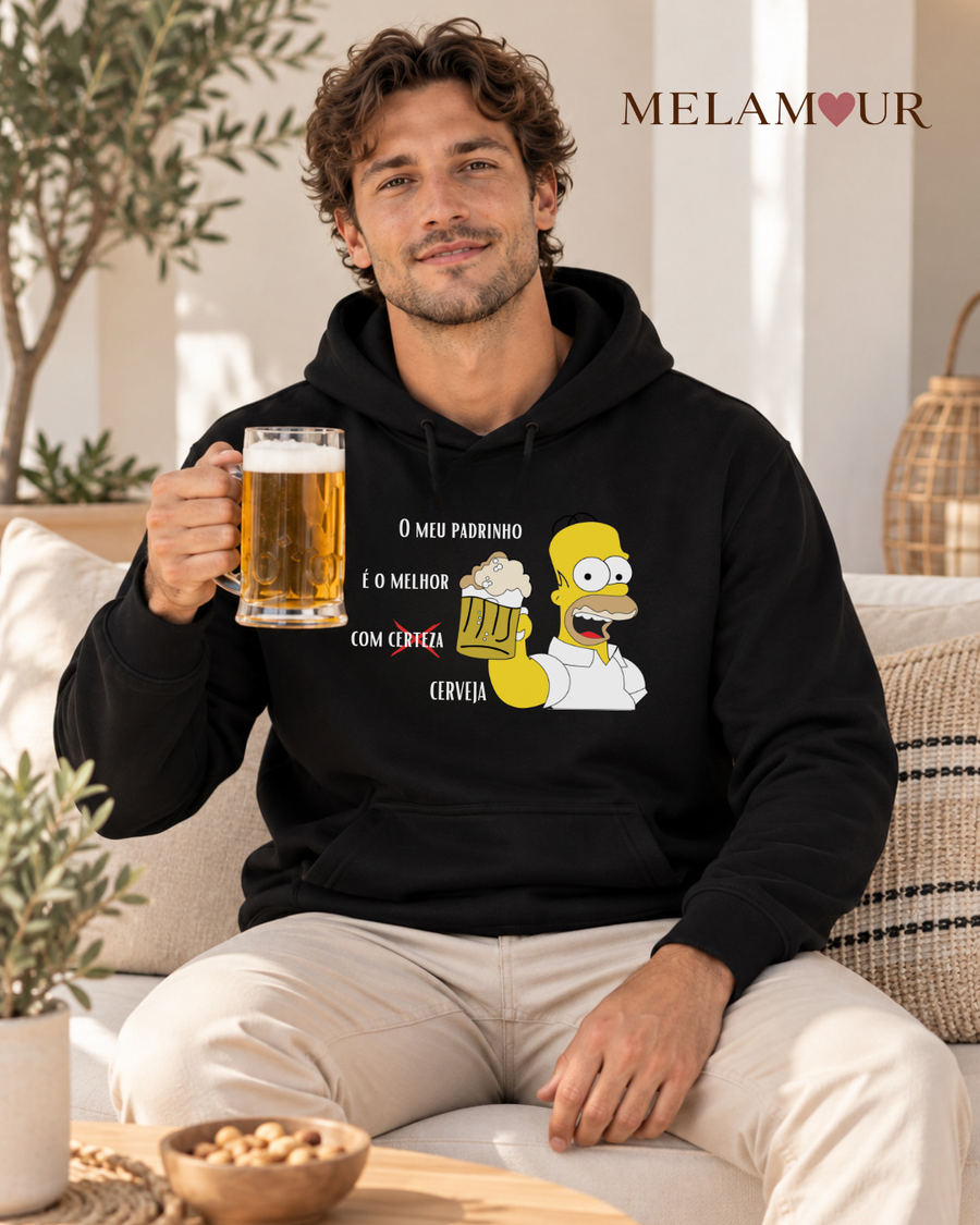 O Meu Padrinho é o Melhor com Cerveja | Camisolas para Padrinho & Madrinha