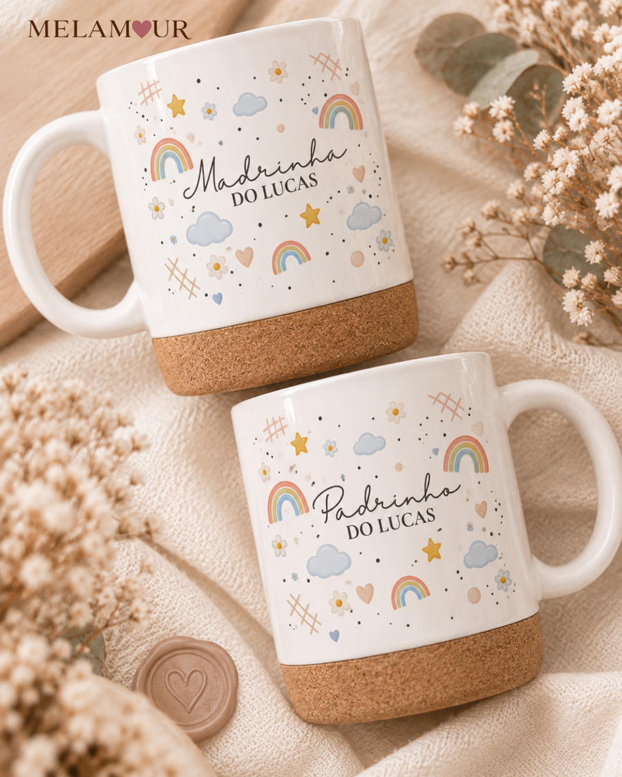 Madrinha & Padrinho do [Nome] | Caneca Personalizada