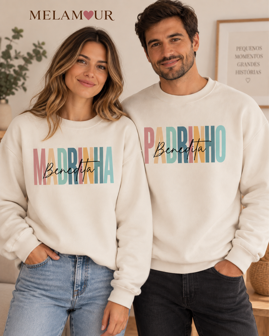 Madrinha · Padrinho com Nome | Camisolas para Padrinho & Madrinha